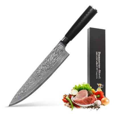 8 inch  67 layers  G10 handle Japanese AUS10 professional G10 handle kitchen damascus steel  chef knife