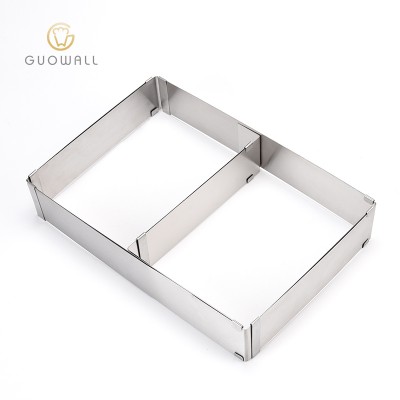 Stainless Steel Mousse Ring Mould/ Adjustable Cake Mould/Rectangle Baking Mould