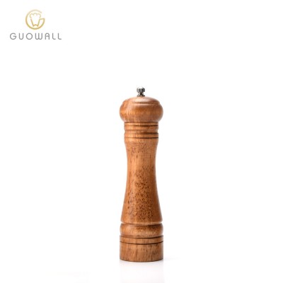 6 Inch Salt and Solid Oaken with Strong Ceramic Rotor Wood Pepper Grinder