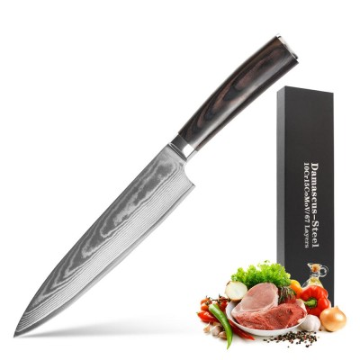 8 inchJapanese AUS10 professional G10 handle 67 layers kitchen damascusSteel chef knife