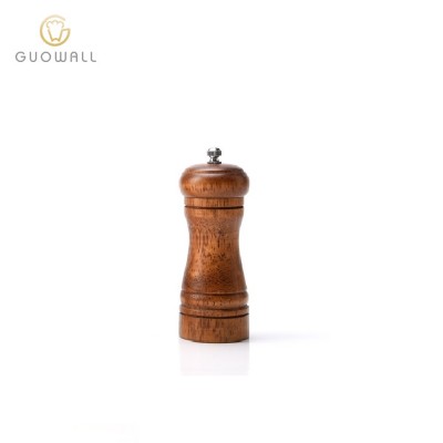 5 Inch Table Kitchen Wood Salt And Pepper Grinder Mill Shaker With Ceramic Core