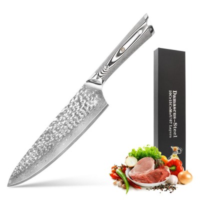 8 inchJapanese AUS10 professional G10 handle 67 layers kitchen damascus steel  chef knife