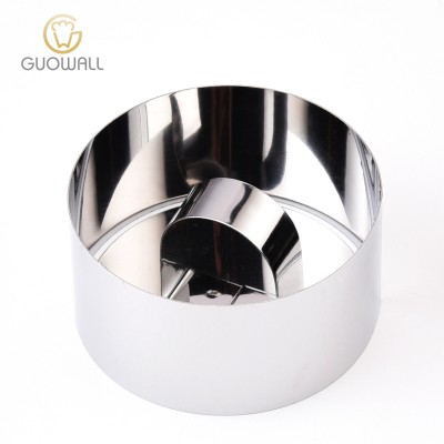 8cm Stainless Steel Round Shaped Mousse Cake Mould Ring With Pusher