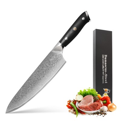 67 layer 8" Stainless Sharp  kitchen professional grade  G10 handle 8 inch Damascus Steel chef knife