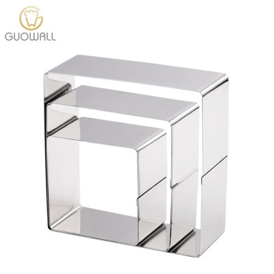 6/8/10cm Stainless Steel Square Shaped Mousse Cake Mould Set Of 3Pcs Dessert Ring With Different Sizes Cake Tools